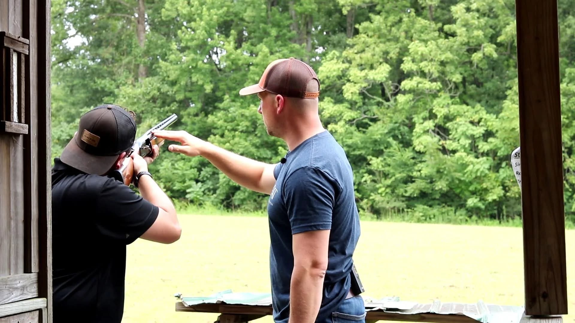 Mentor teaching at the range